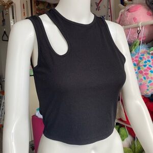 Black cut out tank top size medium